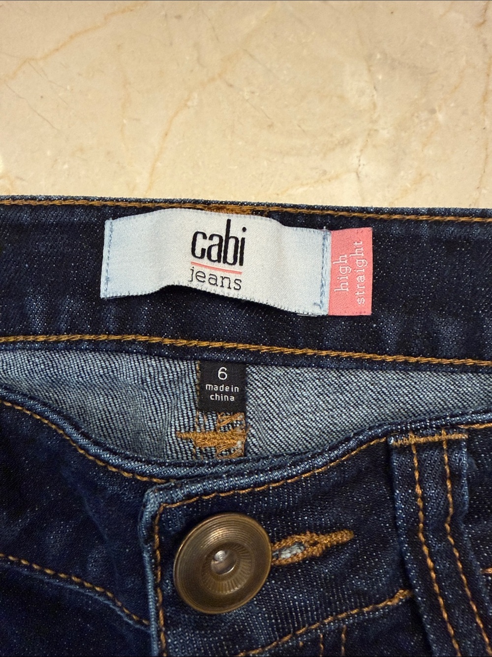 CAbi High Straight Women's Jeans - Classic Indigo - Picture 4 of 4